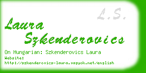 laura szkenderovics business card